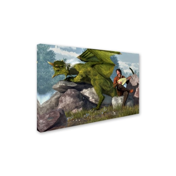 Daniel Eskridge 'Bard And Dragon' Canvas Art,22x32